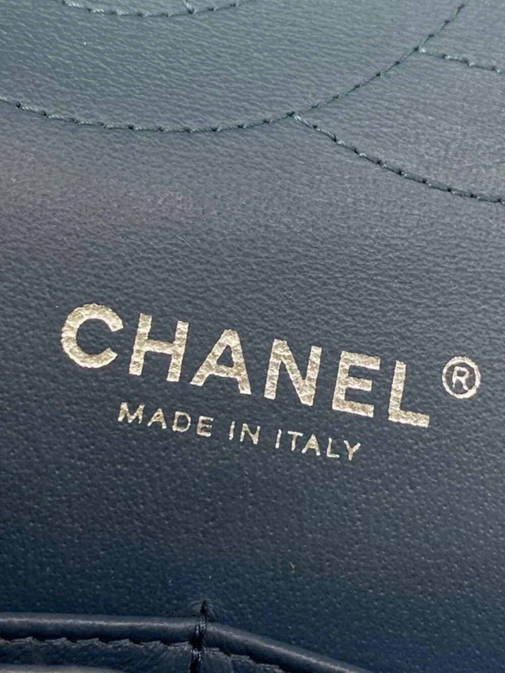 CHANEL Large Matelasse Blue Lambskin Shoulder Bag